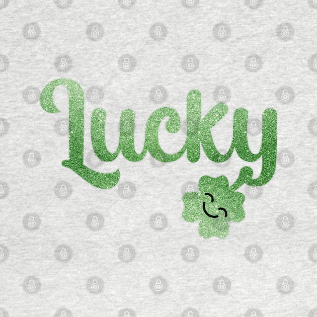 Lucky Irish with Cute 4 Leaf Clover by VicEllisArt